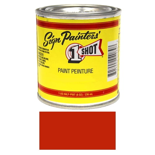 1/2 Pint 1 Shot BRIGHT RED Paint Lettering Enamel Pinstriping & Graphic Art