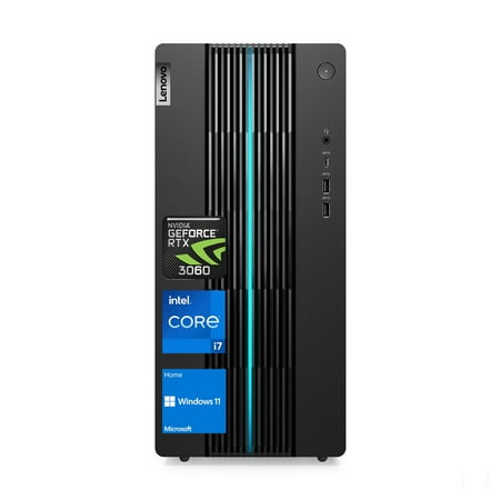 Lenovo IdeaCentre 5i Gaming Desktop PC, 12th Gen Intel Core i7-12700, Geforce RTX 3060, 16GB RAM, 512GB PCIe SSD + 1TB HDD, Wi-Fi 6, Windows 11 Home, Black