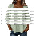 thumbnail image 4 of 3/4 Sleeve Tops for Women Womens Shirts Dressy Casual Ladies Boho Summer Tops Business Casual Outfits Work Tees Hollow Out Crochet Lace Trim Peasant Tops for Women Green L, 4 of 7