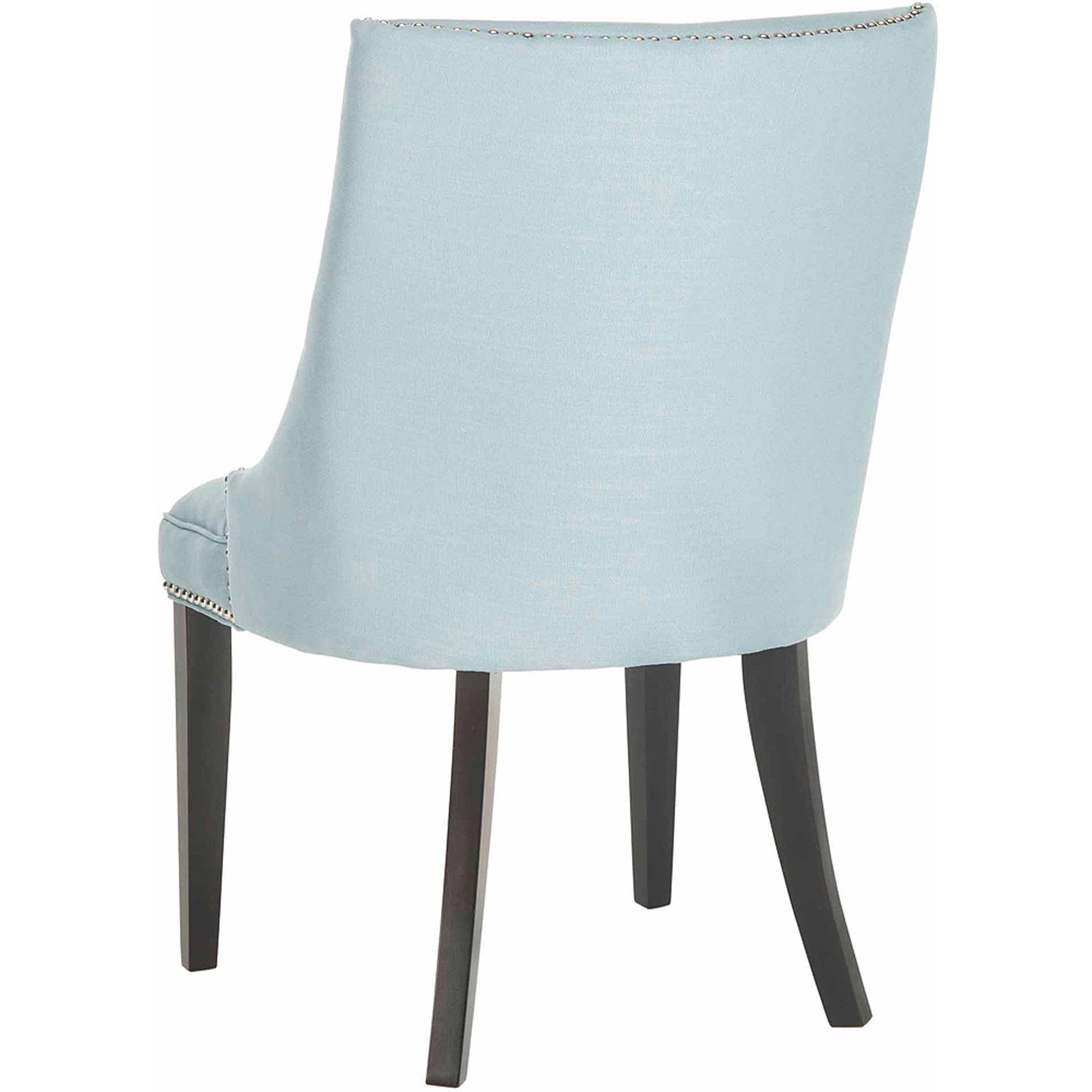 SAFAVIEH Afton 20''H Side Chair, Light Blue/Silver Nail, Set of 2,