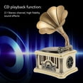 thumbnail image 3 of Lecteur CD, Gramophone BT Phonographe Plateau Tournant Lecteur de Musique CD Rétro en Forme de Phonographe Radio FM pour Décoration Maison Rassemblements de Musique, Lecture USB Entrée aux, 3 of 7