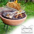 thumbnail image 1 of Adjustable Barbecue Grill, Height Adjustable Cooking Rack, Outdoor Camping Cookware, Picnic Roasting Grate, Fire Accessory for Even, 1 of 9