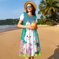thumbnail image 4 of Easygdp Happy easter para Vestido Transpirable de Mujer, Vestido Suelto de Manga Corta con Pliegues y Bolsillos para el Verano, 4 of 6