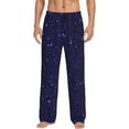 thumbnail image 2 of Lsque Glittering Purple Starfield Print Men's Pajama Pants, Lounge Pant - Comfortable Home Wear,Elastic Waistband, Stylish Design-Small, 2 of 9