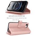 thumbnail image 5 of For Apple iphone 16e Case Wallet with Credit Card Holder for Women Men, Flip PU Leather Wallet Phone Case for iphone 16e 2025, Tekcoo Detachable Magnetic Kickstand Cover with Wrist Strap, Rose Gold, 5 of 7