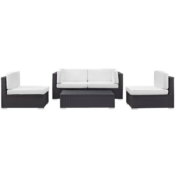 Modway Camfora 5 Piece Outdoor Patio Sectional Set