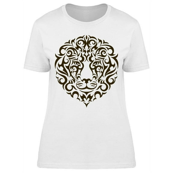 Lion Tattoo Graphic Art T-Shirt Women -Image by Shutterstock, Female Large