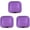 Purple, variant on Set of 3 Contemporary Square Clamshell Compact Mirrors With Reflective Finish (Purple)