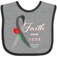 thumbnail image 3 of Inktastic Faith over Fear Parkinson's Awareness with Red Tulip Boys or Girls Baby Bib, 3 of 4