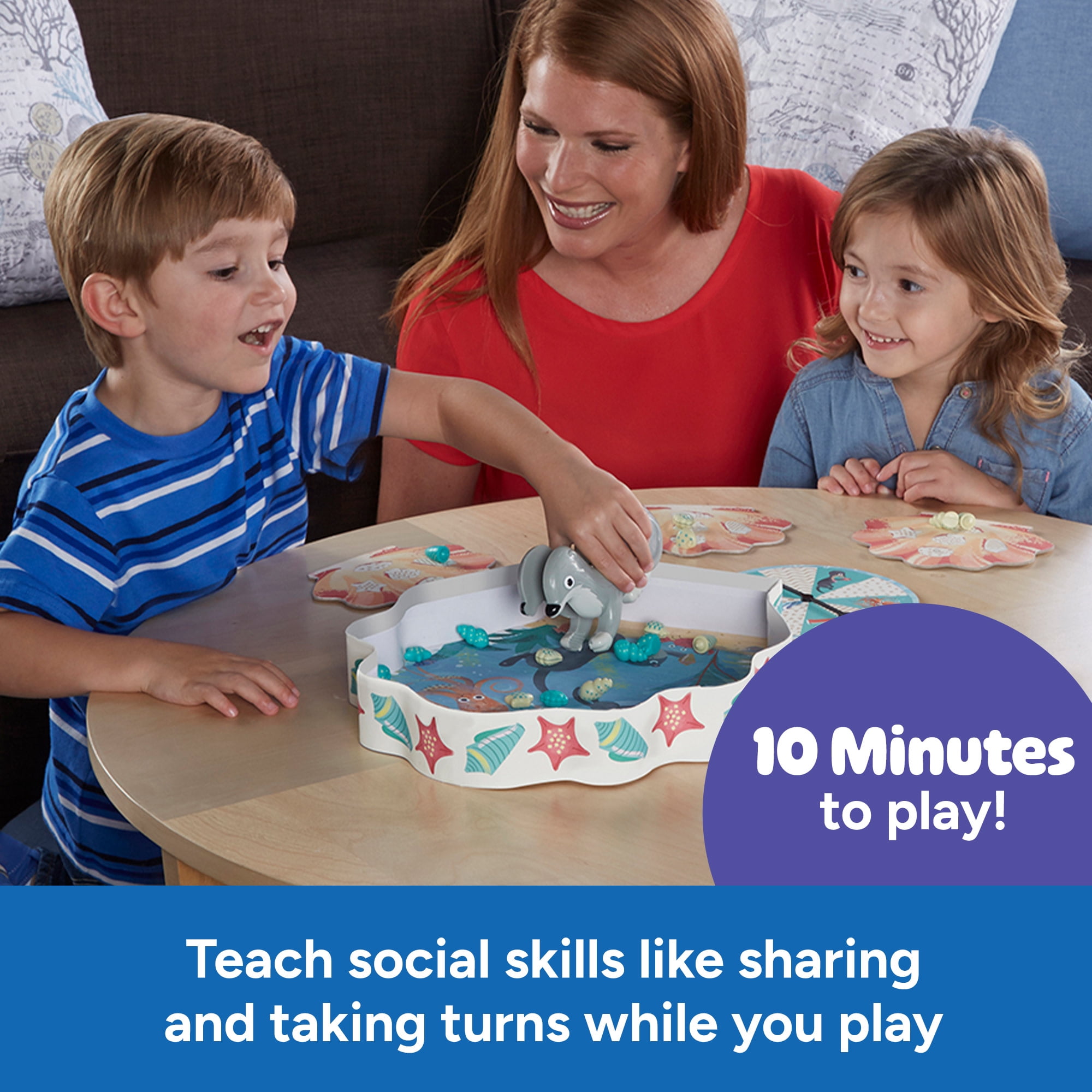 Educational Insights Sophie's Seashell Scramble, Pattern Matching Board Game, Kids Ages 3+