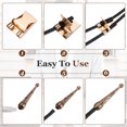 thumbnail image 4 of Kit de Bolo Tie Uxcell, Accesorios Incluyen Cierres Deslizantes, 2 Tapones de Extremo, 1 Yarda de Cordón de Cuero Negro para Joyería, Estilo 1, 4 of 6