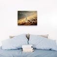 thumbnail image 4 of HFDF Christian Jesus Lamb Wall Art Canvas Prints Easter Shepherd Wall Decor Canvas Scripture Religious Sheep Wall Art Painting Artwork for Living Room Bedroom Church Decor 16x12inch Framed, 4 of 6