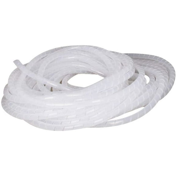 Othmro Spiral Wire Wrap Cable Wrap Cord 8mm/0.31" Diameter 10.5-12m Length White PE Polyethylene Tubing for Computer