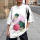 thumbnail image 2 of Blusa informal de manga corta con estampado geométrico de manga corta para mujer Fridja  gope2786, 2 of 6