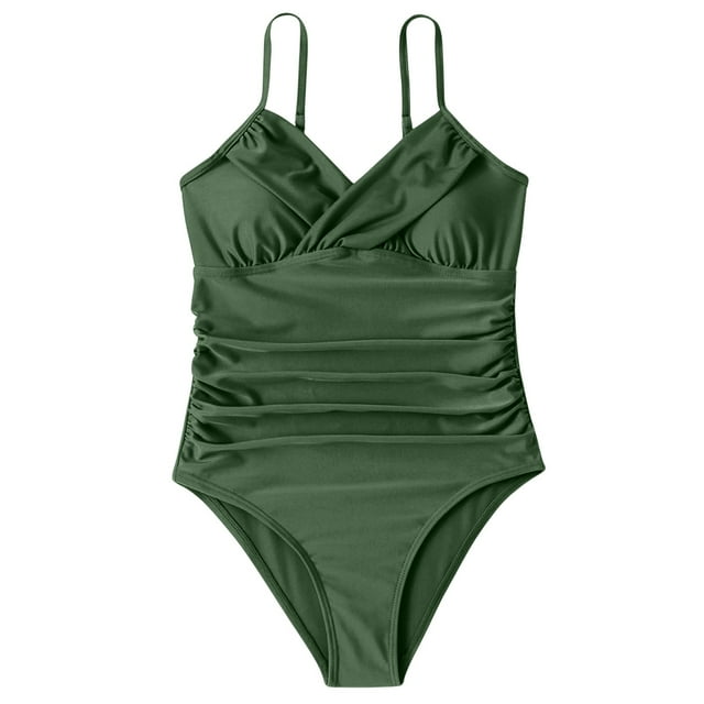 Maillots de Bain Bikini pour Femmes Mode Multicolore Dos Nu Été Tankinis Décontractés pour Femmes Vert