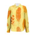 thumbnail image 5 of QASIEATN Button Down Shirts for Women Butterfly Dress Shirts Long Sleeve Blouse Work Tops Summer Blouse Fashion Clothing, 5 of 5