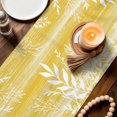 thumbnail image 3 of Table Runners 120 Inches Long Dress Scarves, Vintage Mustard Yellow Farmhouse Coffee/Dining/Kitchen Table Decor Table Runner for Living Room, Farmhouse Florals Leaf Coastal Sweet Home 13x120 Inch, 3 of 9
