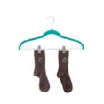 thumbnail image 3 of VECELO 20-Pack Velvet Clothes Hangers, 16.5in Heavy-Duty Hangers with Adjustable Clips, Non-Slip, Space-Saving, Green, 3 of 8