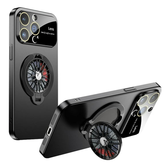 Case for iPhone 16 Pro Max/16 Pro/16 Plus/16, Magnetic Kickstand Phone Case with Wireless Charging Shockproof Shell