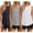 Navy+Gray+White-3pc, variant on 4 Pack Womens UPF 50 + Sun Protection Vest Solid Color Sleeveless Lightweight UV Block Outdoor Sports Fishing Summer