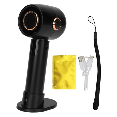 

Smart Digital Display Handheld Fan Leafless Silent Small Turbine Fan Pocket Portable USB Electric Fan for Desktop Black