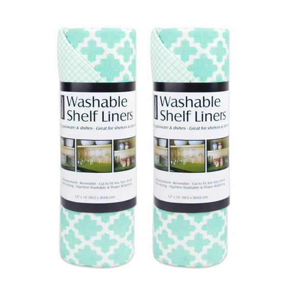 Design Imports DII Aqua Lattice Shelf Liner (Set of 2)