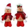 thumbnail image 1 of LUVCLS WAXCMXYH Muñeco de peluche de hombre de jengibre navideño, lindas figuras de niño y niña de jengibre con bufanda roja, adornos de gnomos navideños para puerta, ventana, mesa, árbol, decoració, 1 of 7