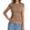 Khaki2#9527, variant on Womens Short Sleeve Slim Knit Tshirts Crew Neck Solid Color Ribbed T-Shirts Summer Tee Tops for Women