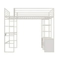 thumbnail image 4 of DHP Lanis Twin Loft Bed with Desk and Storage, Off White, 4 of 9