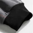 thumbnail image 5 of LODIENY Men Fall Crew Neck Sweatshirts Raglan Long Sleeve Color Block Casual Shirt Classic Fit Casual Fashion Athletic Shirts Black XXXL, 5 of 5