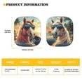 thumbnail image 5 of Yuyamidu 2 Pcs Horse Car Sun Shade Windshield Seaside Windshield Cover Car Accessories for Audo Truck Van Easy to Install Sun Visor for Car Windshield, 5 of 5
