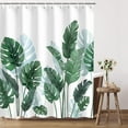thumbnail image 2 of Tropical Shower Curtain, Green Shower Curtain, Plant Shower Curtain, Leaf Shower Curtain, Botanical Shower Curtain Set with 12 Hooks, Jungle Shower Curtain for Bathroom Decor, 72X72 inches, 2 of 6