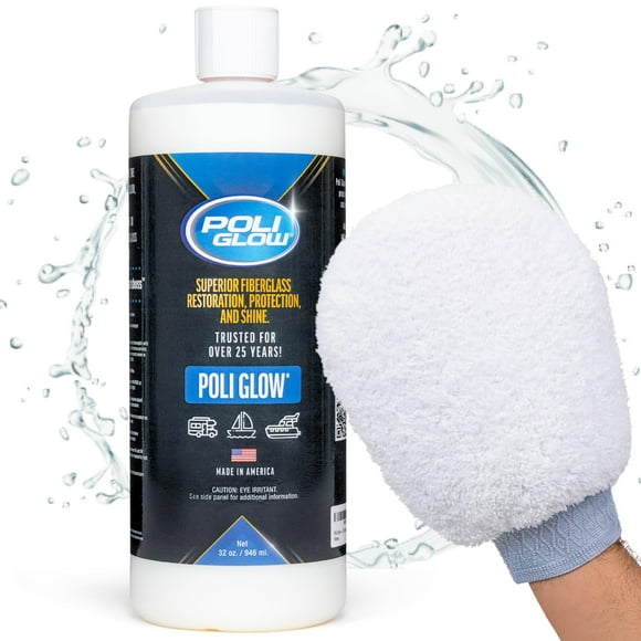 Kit de mantenimiento Poli Glow para barcos y caravanas de 946 ml con manopla