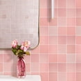thumbnail image 6 of Pink Peel and Stick Backsplash, 12"x12" Stick on Backsplash Square Tiles for Kitchen Bathroom, 6 of 6