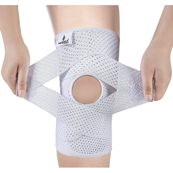 Adjustable Compression Knee Brace with Air Mesh Fabric & Side Stabilizers, ACL