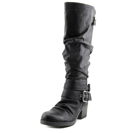 Carlos by Carlos Santana Claudia Wide Calf Women Round Toe Synthetic Black