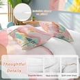 thumbnail image 2 of 3 Piece Southwest Boho Duvet Cover Set California King,Microfiber Comforter/Quilt Cover with Corner Ties and 2 Pillowcases,Abstract Watercolor Cactus Mountain All Season Bedding with Zipper Closure, 2 of 8