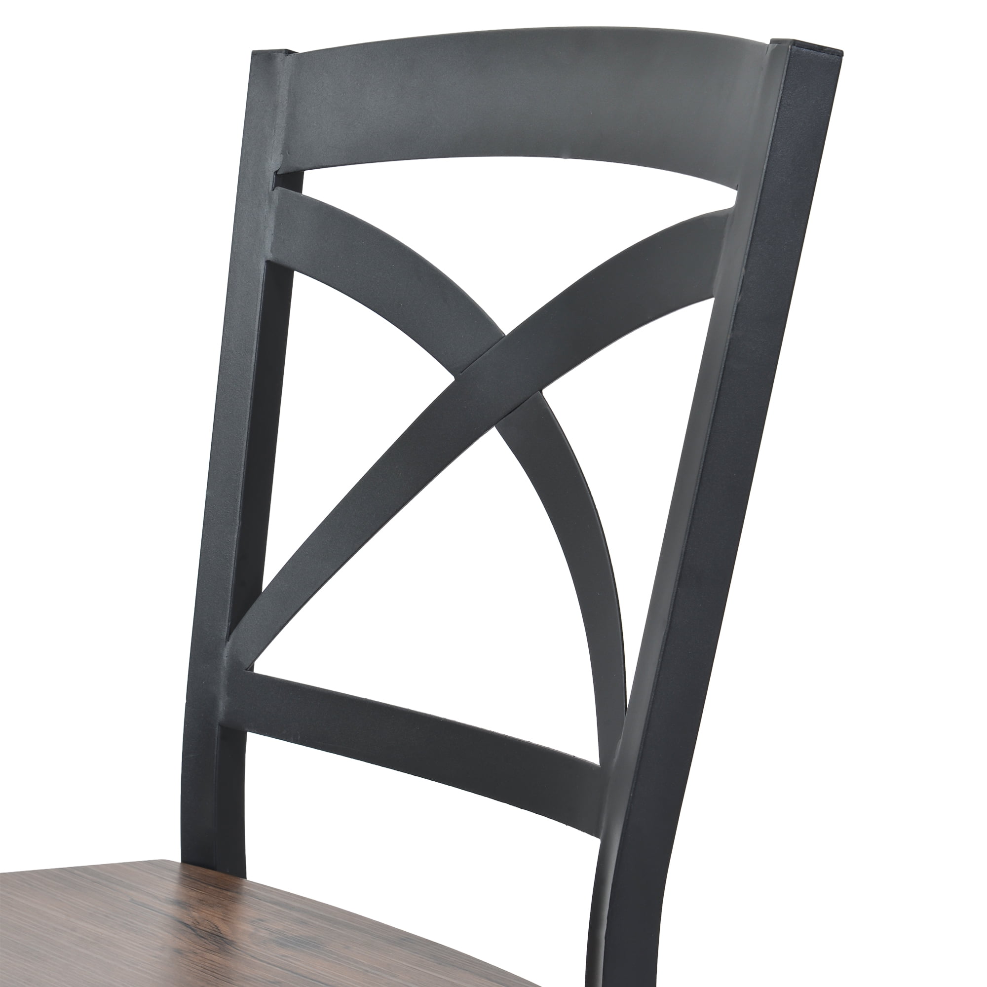 Kepooman 5-Piece Modern Metal Dining Table Set with 4 Ergonomic Chairs for Kitchen Living Room, Brown Kepooman 5-Piece Modern Metal Dining Table Set with 4 Ergonomic Chairs for Kitchen Living Room, Brown