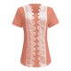 thumbnail image 5 of Blusas para mujer,Camisa informal de manga corta con botones para mujer, cuello en V, mezcla de poliéster y elastano suave, corte holgado para uso diario, sopatenor, 5 of 8