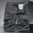 thumbnail image 2 of uikmnh Mens Sweatpants Summer Men's Solid Color Casual Running Sports Pocket Cargo Five Shorts Size:31, 2 of 4