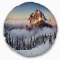 thumbnail image 1 of Winter Mountain Landscape - Photography Throw Pillow - 20 Inches Round, 1 of 1