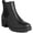 Black, variant on SUGAR Womens Black Chelsea Boot Cushioned Back Pull Tab Lug Sole Stretch Kelce Round Toe Block Heel Slip On Booties 10 M