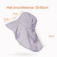 thumbnail image 4 of Sun Hat Womens UV Protection Fishing Hat Foldable Waterproof Hiking Hat Women Wide Brim Gardening Hat with Neck Flap, 4 of 4