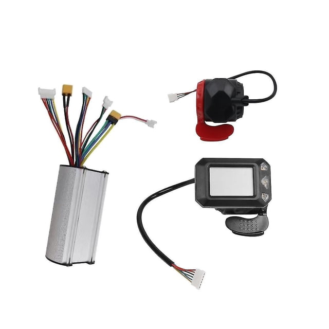 Kit de controlador de scooter plegable de 36 V y 350 W, controlador de scooter eléctrico, pantalla LCD, acelerador de freno T