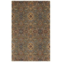 SAFAVIEH Heritage Reanna Oriental Wool Area Rug, Green/Yellow, 5' x 8'