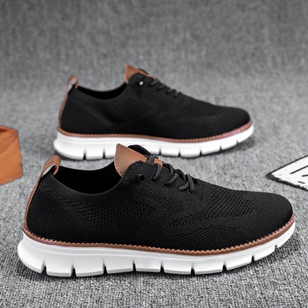 

Men‘s New Breathable Flying Woven Comfortable Casual Shoes Black