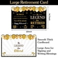 thumbnail image 2 of Retirement Card for Man Woman, Black Gold Large Retirement Card for Signing Jumbo The Legend Has Retired Guest Book Greeting Card with Envelope Retired Decorations Gift, 2 of 6