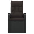 thumbnail image 2 of vidaXL Reclining Garden Chairs 2 pcs with Cushions Poly Rattan Black, 2 of 4