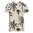 thumbnail image 5 of snilers Big and Tall T Shirts for Men Stretchy Crew Neck Casual Tops Summer Beach Hawaii Palm Graphic Print Athletic Muscle Tees Pullover, 5 of 5