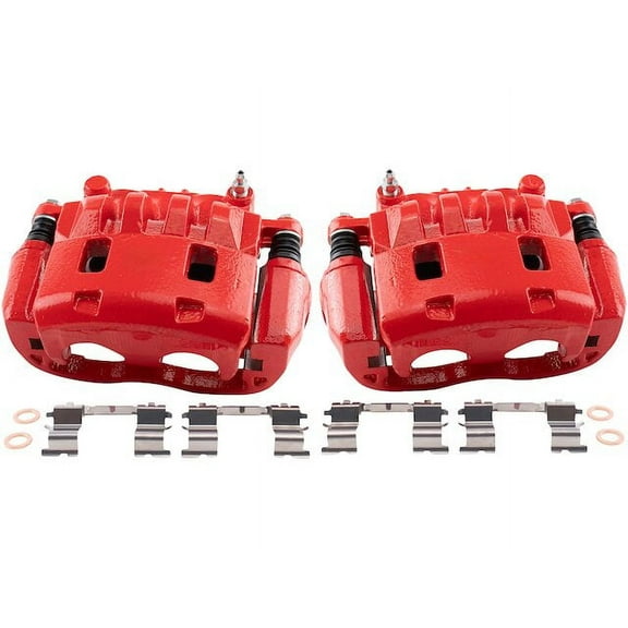Front Brake Caliper Set 2 Piece - Compatible with 2002 - 2014 Subaru Impreza 2003 2004 2005 2006 2007 2008 2009 2010 2011 2012 2013